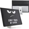 kwmobile Cover Compatibile con 20-22 Monitor - Fodero per Monitor - Copertura Antipolvere Schermo PC con 2 Tasche Extra - Bianco/Nero