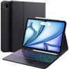 CHESONA Custodia per iPad Air da 13 pollici con tastiera per iPad Air 13 (M3,2025/M2,2024), iPad Pro 12,9 6/5/4/3a generazione, retroilluminazione a 3 zone 7 colori, Smart Touchpad, custodia