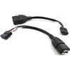Duttek (2-Pack 10CM USB 2.0 Tipo A Femmina a Dupont 9 Pin Femmina Cavo della scheda madre dell'intestazione (AF / 9Pin 0.1M)