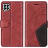 KKEIKO Cover Compatibile con Galaxy M53 5G, Custodia in PU Pelle per Samsung Galaxy M53 5G, Portafoglio Cover a Libro con Slot per Carte, Rosso