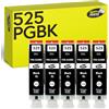 Happy Printer 5 XL cartucce compatibili con Canon PGI-525 per Pixma IP4850 IP4950 IX6550 MG5140 MG5150 MG5240 MG5250 MG5300 MG5340 MG5350 MX715 MX885 MX895
