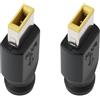ECSiNG Adattatore Da 2 Pezzi DC 5,5x2,1 Mm Femmina A Spina Quadrata Compatibile Con IBM E Lenovo.
