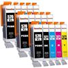HenceBuy Cartucce d'inchiostro compatibili 570 571 XL per Canon PGI-570XL CLI-571XL per MG5750 TS5050 MG5700 MG5751 MG5753 MG6800 MG6850 MG6851 TS5051 TS5053 TS5055 TS5055 TS5055 6050 TS6051 (PGBK B/C