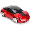 Dpofirs Mouse Wireless a 2,4 GHz a Forma di Automobile Mouse Senza Fili Ottici Ergonomici con Ricevitore USB Mause per PC Portatili da Ufficio(Rosso)