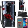 Haninsuze Cover per Samsung Galaxy A20e Custodia Cover Pelle Libro Portafoglio con Porta Carte Magnetica Protezione Antiurto Cuoio Flip Case Custodia Cover per Samsung A20e, farfalla rosa