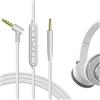 Geekria Cavo audio QuickFit con microfono compatibile con JBL E40BT E45BT E50BT E55BT, TUNE 700BT, TUNE 600BTNC, cavo LIVE 500BT, cavo stereo di ricambio Aux da 2,5 mm con microfono in linea (1,2 m)