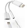 HOYULLI Adattatore Lightning A AUX Audio(2 in 1)Per IPhone 14 13 Ricarica Jack Cavo Per Apple MFI Certified Adapter Cavetto Caricatore Auricolari Accessori 3,5mm Headphone Per iPad Ighting SDoppiatore ip-3.5