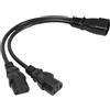 LEZED Cavo Di Alimentazione Splitter a Y, Ca vo Adattatore 250 V 10 A, Cavo Di Prolunga Iec320 C13 a C14 Maschio a Doppio, Sdoppiatore a Y Adattatore Femmina Da Iec320, Per Vari Apparecchi Elettrici