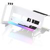 EZDIY-FAB Supporto per GPU PCIe 4.0 per Schede Grafiche,Regolazione Multi-Angolo con Modulo LED ARGB 5V 3Pin,Kit di Supporto VGA per Schede Video con Cavo Riser PCIe 4.0 X16 Gen4 17cm/6.69in-Bianco