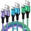 FoBrown Cavo di ricarica USB C per cellulare [3 pezzi 1M + 2M + 3M]Tipo C cavo per Samsung Galaxy S26 Ultra/S25/S24/S23FE/S22/S21/A14/A15/A16/A17/A33/A34/A35/A36/A56/A5/A5/A5/A5/A5/A5/A5/A5/A5/A5/A5 4 5 G/A