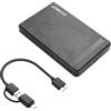 ELFJMZP 2.5 Hard Disk Esterno USB 3.0 Ultraspeed Caddy con Connettore USB-A a Tipo-C. Apparecchiature per Dati Portatile ad Alta Capacità
