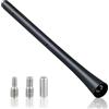 CAIHINIER Antenna Auto, Antenna Auto Corta 17 cm Nera, Antenna DAB Auto Universale per Tutti i Veicoli, con 3 Viti M4 M5 M6 per Radio FM AM