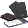 CASCHO 2 Pezzo Air Tag Card Ricaricabile Wallet Tracker 1.6mm, Localizzatore di Portafoglio Ricaricabile Compatibile con Apple Dov'è(solo iOS), Impermeabile Smart Tag per Valigie/Borse/Passaporto/Chiavi,Nero