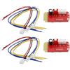ECSiNG Confezione da 2 moduli ricevitore Bluetooth 3,7-5 V ricevitore audio scheda amplificatore rosso con porta di ricarica per sistema audio wireless fai da te