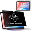 Protescreen Schermo privacy a 360° per MacBook Pro/Air 13 (2016-2022, M1,M2) | Protezione schermo anti-spia riflessa anti-luce blu senza bolle per Mac 13