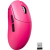 MAMBASNAKE ATTACK SHARK X8PLUS Mouse da Gioco Wireless, Sensore PixArt PAW3395PRO, 40000 DPI, BT/2.4G/Cablato, Mouse Superleggero da 55g, Piedini in PTFE a Doppio Strato, per PC/Xbox/Mac (Rosso Berry)