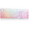 DAREU EK98PRO Sakura Rosa Tastiera meccanica gaming, tripla modalità BT/2,4GHz/USB-C, interruttori lineari pre-lubrificati, personalizzabile con sostituzione a caldo per Win/Mac