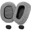 TaiZiChangQin G933 - Cuscinetti auricolari di ricambio compatibili con cuffie da gioco wireless Logitech G933 G935 G930 G633 G635, in tessuto, colore grigio