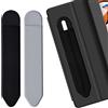 GENSMILE Custodia portapenne per Apple Pencil (1a e 2a generazione) - Custodia per penna 2 pezzi per Ipencil, accessori per impugnatura per matite Penne stilo elastiche in PU Custodie protettive con adesivo