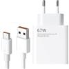 Quvxzy 67 W USB C Caricabatterie Cellulare con Cavo di ricarica per Xiaomi Caricatore Rapido Alimentatore per Cellulari Compatibile con Xiaomi 15 15T 14 14T 13 Lite 13T, Redmi Note 13 Pro 5G 12, Poco F5 Pro