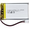 HXJNLDC 3.7V DC Rechargeable Polymer Lithium Battery (603048 6×30×48.5mm 1000mAh) per DIY Sostituzione della batteria da 3,7-5 V per prodotti elettronici,Alimentatore mobile ad accumulo di energia