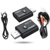 AYMBH Ricevitore e trasmettitore audio Bluetooth 5.0 2 in 1 | Adattatore Dongle AUX USB RCA wireless da 3,5 mm per TV, auto, telefono, altoparlanti e PC, streaming musicale stereo stabile