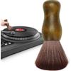 NQEUEPN Spazzola Pulizia Dischi Vinile, Manico Legno Spazzola Pulizia Dischi Vinile Spazzola Antistatica Pulizia Dischi Setole Morbide Pulisci Dischi Accessori per Giradischi per Lettore CD Lenti