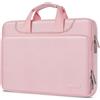 MOSISO Borsa Porta PC Custodia Compatibile con MacBook Pro 16 2024-2019 M3 M2 M1/Air 15 M3 M2/Pro Retina 15,15-15,6 Pollici Notebook Computer,Abbinamento Colore Manicotto Borsa con Cintura,Rosa