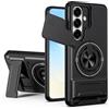 HAONANDE custodia per Samsung Galaxy S26+/S26 Plus con ring stand magnetico, cover militare antiurto con protezione fotocamera scorrevole compatible with MagSafe ricarica wireless Nero