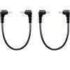 GINTOOYUN 2 cavi di alimentazione CC ad angolo retto, 18 AWG, 5 mm x 2,5 mm, 90 gradi, adattatore per monitor, CCTV