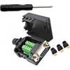 SHANFEILU Connettore DB9 Breakout a cablaggio terminale senza saldatura RS232 D-SUB adattatore seriale femmina 9pin Port Breakout Board Nucleo in gomma nera con custodia, cacciavite, dadi