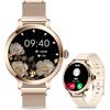Efolen Smartwatch Donna Chiamate, 1.1 AMOLED Schermo Orologio Smartwatch con 110+ Sport, 24H Cardiofrequenzimetro/SpO2/Sonno, Orologi Sportivo IP68 Compatibile iOS Android RoseOro