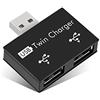 Yosoo Health Gear Hub USB 2.0 2 Porte, Doppia Presa USB, Portatile Sdoppiatore USB, 2 Porta Splitter Hub, Adattatore da Maschio a Doppio USB Femmina per Computer Portatili, Supporta la Ricarica,