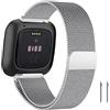 ZoRoll Cinturino Compatibile con Fitbit Versa/Versa 2/Versa Lite/Versa SE, Metallo con Cinturino in Acciaio Inossidabile Intrecciato a Rete Compatibile con Fitbit Versa/Fitbit Versa 2 - Argento