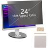 Msiud Filtro Schermo 24 Pollici per Monitor PC Desktop, Pellicola Protettiva Anti Luce Blu Antiriflesso e Privacy Occhi Compatibile con Widescreen 16:9 Rivestimento PET Ufficio Viaggio Aeroporto Treno