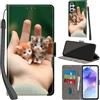 PHINIENLAND Cover per Samsung Galaxy A55 5G custodia portafoglio Gatto | 3 scomparti carte, 1 tasca banconote, Chiusura magnetica, Supporto, Pelle PU flip cover per Samsung A55 5G