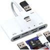 zoyuzan Adattatore da Lightning a USB Micro SD Lettore di schede SD Caricabatterie (6 in 1) Cavo convertitore OTG Lettore di schede SD Flash compatto per Apple per iPhone a iPad Accessori jack per memory