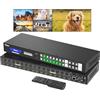 Yinker 4K30Hz Controller Matrice Video Wall HDMI 8x8 Montaggio Rack Switch Splitter Supporta Splicing 2x2 & Inserimento Audio & Rotazione 90° 180° 270° & Interfaccia Web GUI & Controllo APP