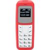 GOWENIC Mini Telefono Cellulare Cellulare Piccolo Telefono Cellulare Dialer Auricolare Bluetooth con Supporto per Gancio per L'orecchio SIM da 0,66 Pollici, Supporto per Scheda (Rosso)