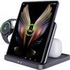 JOYVEVA per la stazione di ricarica wireless Samsung Z Fold 5, 3 in 1 supporto di ricarica rapida pieghevole per Galaxy Z Fold 4/3, Z Flip 5/4/3, S23/S22, Note20/10 Ultra, Watch 6/5/4/3, auricolari 2