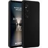 32ndShop 32nd Silicone Liquido Custodia Antiurto Slim Cover per Sony Xperia 1 VI (2024) con 2 Protezioni per Schermo in Vetro temperato, Sottile e Resistente - Nero