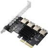 YABOANG Nuovo Riser PCIe da 1 a 4, scheda Riser splitter PCI Express da 4X a 16X, adattatore convertitore PCI-E a 4 USB 3.0 esterno con grande dissipatore, scheda di espansione moltiplicatore PCIE