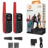 DC DECROSS 63 Walkie Talkie bambini e adulti, 2Set Walki Talki fino a 8 km, PMR446 16 canali, VOX, torcia, IPX4, regalo ragazzi ragazze 5, 6, 7, 8 anni, escursioni, campeggio, batteria (Rosso)