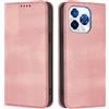 FANFO Custodia per Oukitel C65 / C65 Pro Cover, [Chiusura Magnetica] Anticaduta e Antimpronta, Cover in Pelle PU Stile Portafoglio Folio. Pink