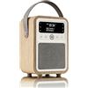 VQ Monty Radio DAB Plus/DAB con Cassa Bluetooth, FM e Radio Sveglia Funzione - Alimentata da Rete e Batteria Radio Portatile Vintage con Antenna, Presa Cuffie e Porta USB - Quercia