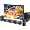 Hiwill 4.1 Canali Soundbar TV con Dolby Atmos, Subwoofer, Potenza di picco 300W, 2 Altoparlanti Surround Anteriori, Soundbar per Altoparlante TV, Alti e Bassi Regolabili, Home Theater, HiElite A41