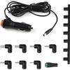 CAM2 Alimentatore universale da 12 V, 3 A, 24 W, per tablet, fotocamere, lettore DVD, CCTV, barre luminose a LED e altri prodotti elettronici per auto, cavo di ricarica accendisigari, 2 m