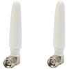 Fohevers Antenna WiFi 2 pezzi Antenna WiFi 4G Adattatore maschio SMA Connettore a gomito a 90° Antenna segnale WiFi omnidirezionale 2DBi per router wireless
