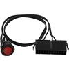 ECSiNG Cavo Interruttore Di Alimentazione ATX/EPS 20/24 Pin ATX 24 Pin LED Rosso Interruttore Di Accensione/spegnimento Cavo Ponticello Accessori Per Testare Il Di Alimentazione Del PC