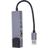 Zunate 6 in 1 Scheda Surround USB, Cavo Ottico a Fibra Ottica 7.1 SPDIF Anteriore/Microfono / 3,5 Mm/Bassi/Ottico Uscita in Fibra di Uscita Riduzione Del'adattamento della Scheda